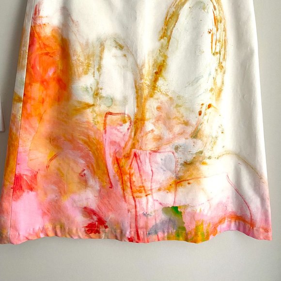 Anthropologie Claire Desjardins Watercolour Painter's Palette Skirt Size 6 - Picture 4 of 7